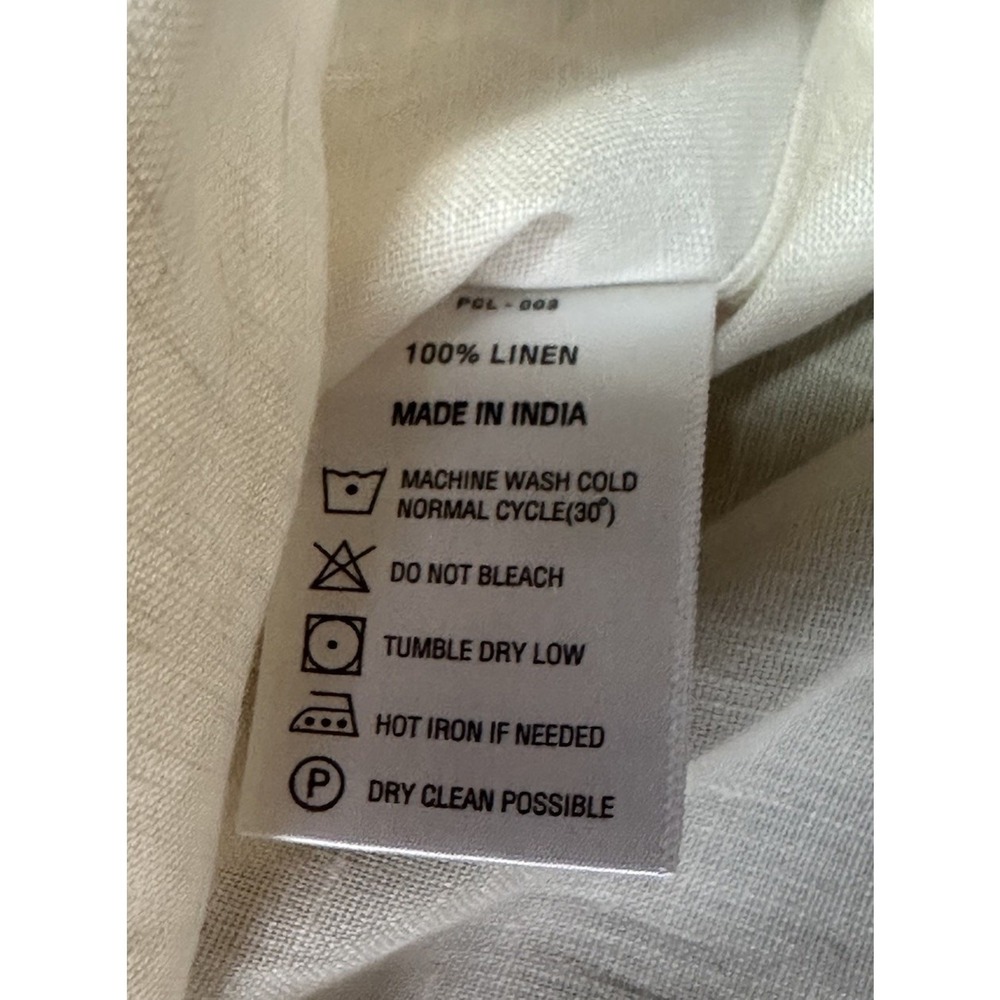 Levi's Redloop Cream Button Up Collared 100% Line… - image 7